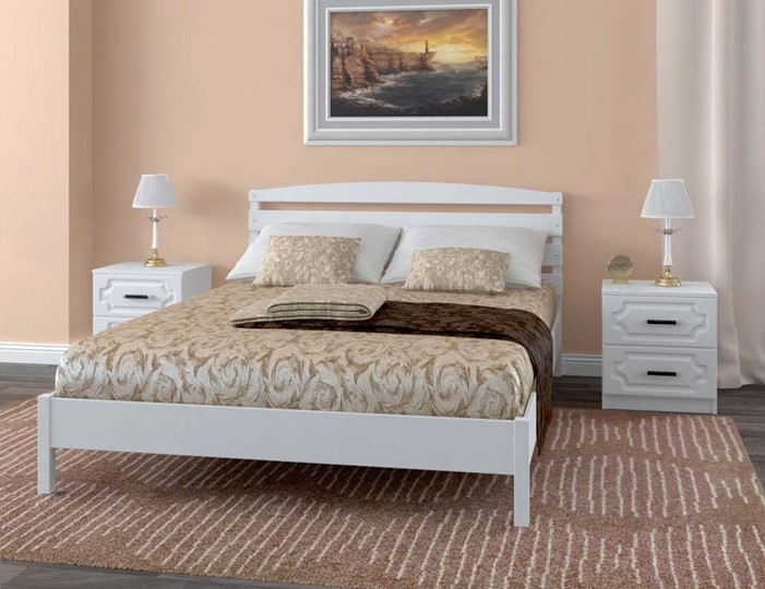 Кровать полутороспальная Камелия-1 (Белый Античный) 140х200 в Радужном - изображение 1