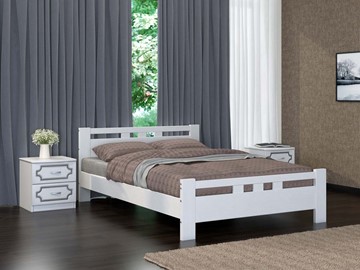 Спальная кровать Вероника-2 (Белый Античный) 140х200 в Нягани - предосмотр 1