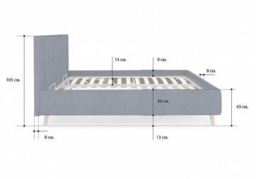 Двуспальная кровать с механизмом Alma 200х200 в Урае - предосмотр 3