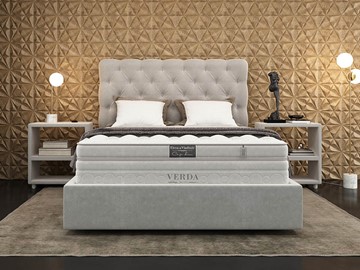 Кровать в спальню Cloud Compact/Island M 180х200, Флок (Велсофт Серый) в Урае