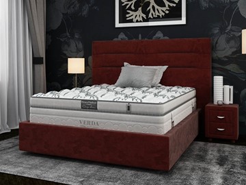 Кровать 2-спальная Modern Compact/Island M 160х200, Микровелюр (Manhattan Гранатовый) в Урае
