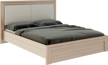 Спальная кровать Глэдис М31 (Шимо светлый/Белый текстурный) в Радужном