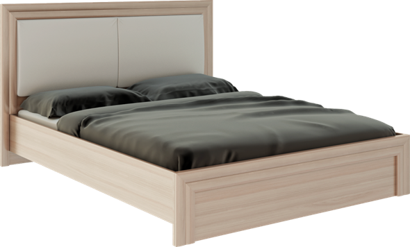 Спальная кровать Глэдис М31 (Шимо светлый/Белый текстурный) в Лангепасе - изображение