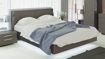 Двуспальная кровать Наоми 1600, цвет Фон серый, Джут СМ-208.01.01 в Радужном