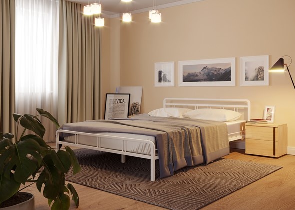 Кровать 1-спальная Леон, 900, белый в Лангепасе - изображение