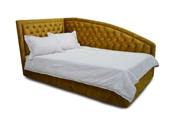 Кровать угловая без механизма с низкими ножками Грета 2140х2150 мм в Когалыме