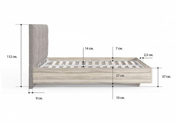 Двуспальная кровать с механизмом Victoria (ясень ориноко) 180х190 в Лангепасе - предосмотр 1