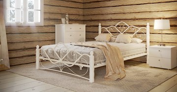 Двуспальная кровать Венера 1, 1600, белый/белый в Югорске