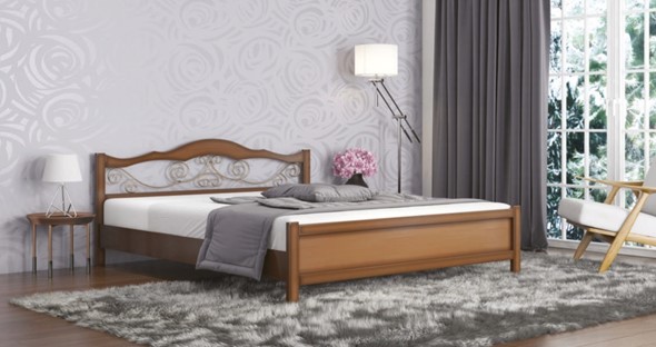 Кровать 2-спальная Ковка 160*200 с основанием в Ханты-Мансийске - изображение