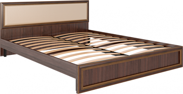 Кровать 2-спальная Беатрис М10 с мягким изголовьем (Орех Гепланкт) в Ханты-Мансийске