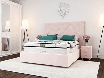 Кровать 2-спальная Style Compact/Island M 180х200, Флок (Велсофт Винтажный розовый) в Урае