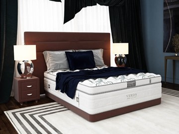 Двуспальная кровать Modern/Basement 180х200, Флок (Велсофт Спелая слива) в Пыть-Яхе
