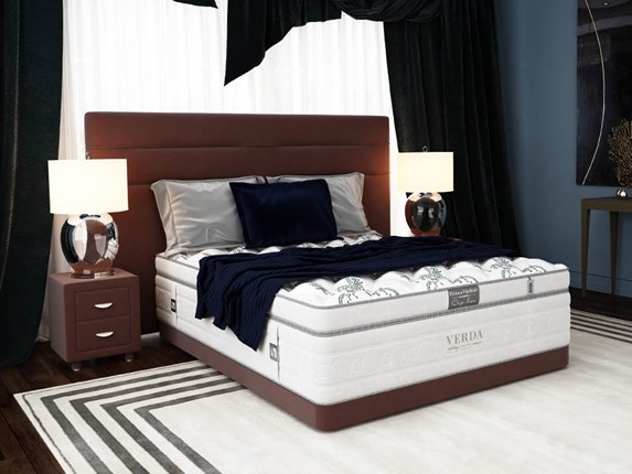 Двуспальная кровать Modern/Basement 180х200, Флок (Велсофт Спелая слива) в Когалыме - изображение