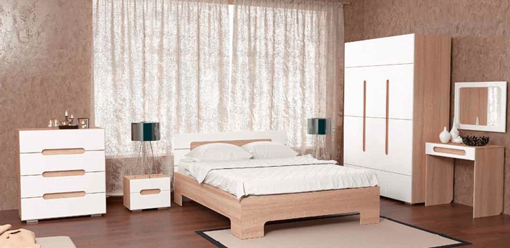 Гарнитур в спальню Некст, цвет дуб сонома/белый в Урае - изображение