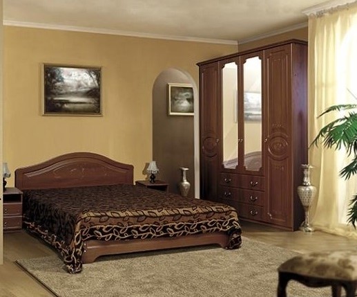 Спальный гарнитур Ивушка-5, цвет Итальянский орех в Лангепасе - изображение