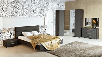 Модульная спальня Наоми №1, цвет Фон серый, Джут в Лангепасе