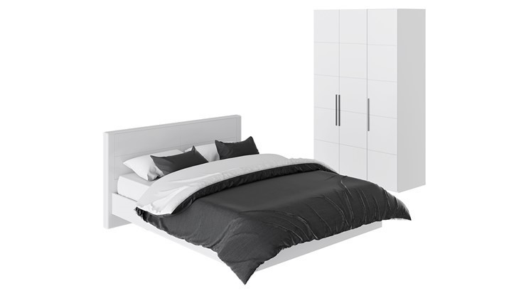 Модульная спальня Наоми №3, цвет Белый глянец в Когалыме - изображение 7