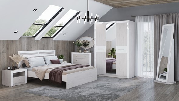 Модульная спальня Амели Дуб Харбор/Белый в Когалыме - изображение