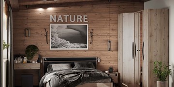 Спальный гарнитур Nature №4, Гаскон Пайн-Черный в Урае