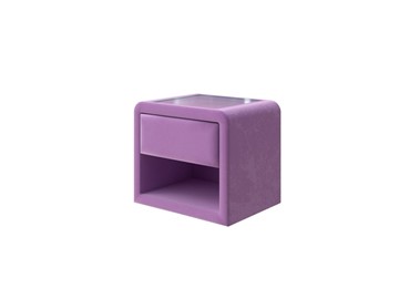 Прикроватная тумба Cube 52х41, Велюр (Shaggy Lilac) в Сургуте