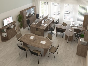 Комплект офисной мебели Комфорт (дуб шамони темный) в Нижневартовске