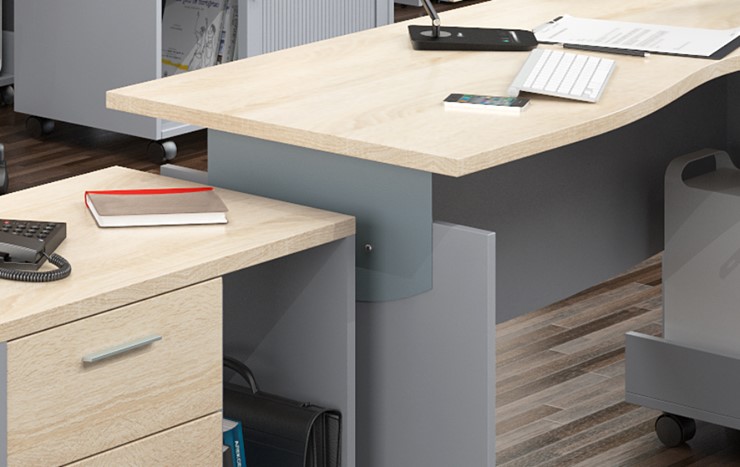 Офисная мебель OFFIX-NEW для 4 сотрудников с двумя шкафами в Радужном - изображение 2