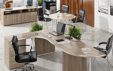 Набор мебели в офис Wave 2, рабочий стол и конференц-стол в Нягани
