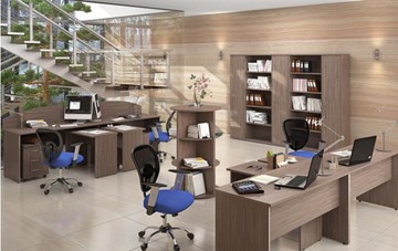 Офисный комплект мебели IMAGO книжные шкафы, 4 рабочих места в Урае