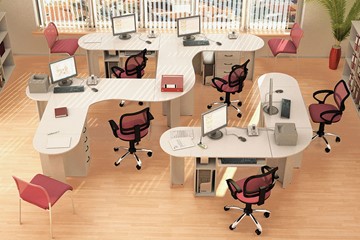Офисный комплект мебели Классик для 5 сотрудников в Сургуте