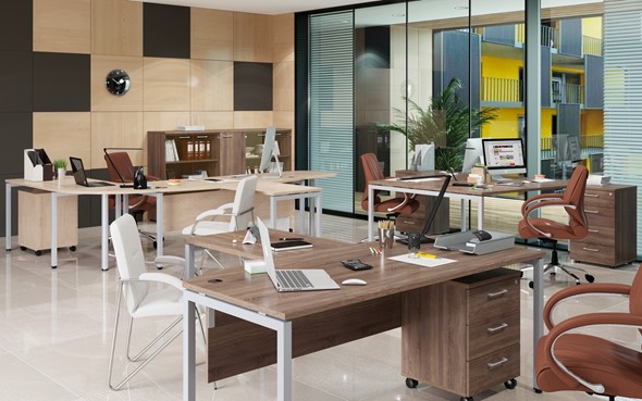 Набор мебели в офис Xten S 1 - один стол с приставным брифингом в Ханты-Мансийске - изображение