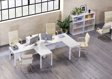 Набор мебели в офис Metal System Style (Белый/Белый) в Лангепасе