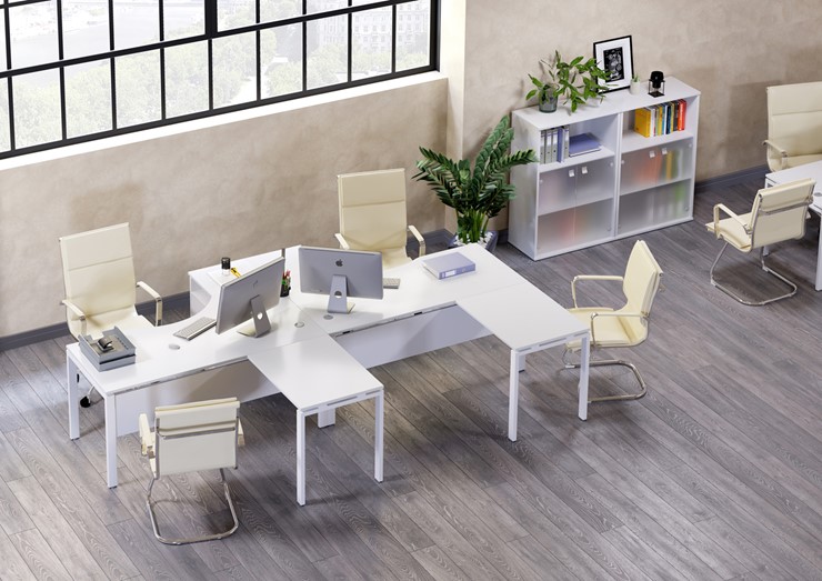 Набор мебели в офис Metal System Style (Белый/Белый) в Радужном - изображение