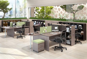 Офисный набор мебели Xten для двух сотрудников с тумбочками в Радужном