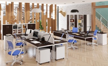 Комплект офисной мебели Imago S - два стола, две тумбы в Лангепасе