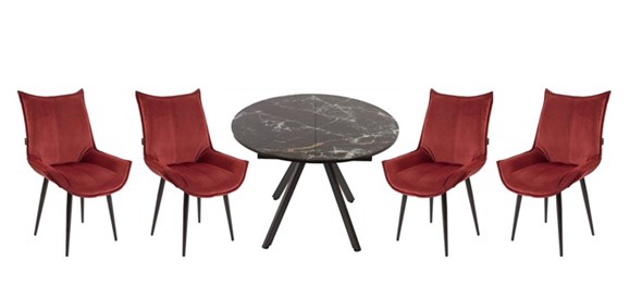 Набор мебели стол Олимп, 4 стула Осло в Урае - изображение