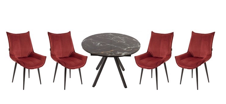 Набор мебели стол Олимп, 4 стула Осло в Лангепасе - изображение