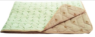Одеяло «Зима-Лето», ткань: тик, материалы: бамбук/верблюжья шерсть в Когалыме