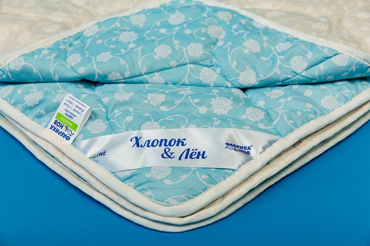 Одеяло легкое двуспальное Хлопок &  Лен в Урае - изображение 1