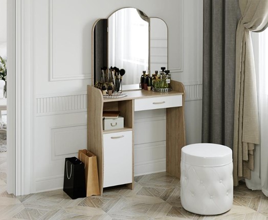 Туалетный стол София Т1, цвет Дуб сонома/Белый в Лангепасе - изображение
