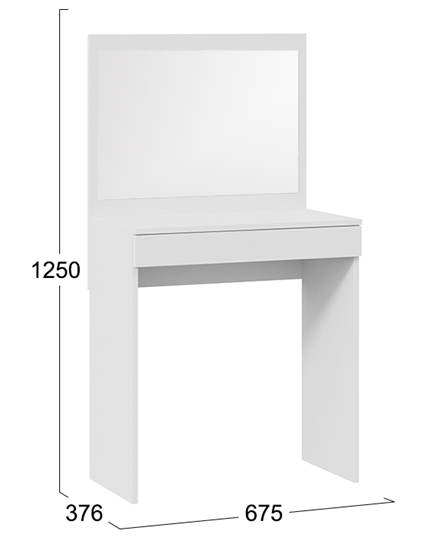 Стол туалетный Никки тип 1 (Белый Ясень) в Нижневартовске - изображение 6