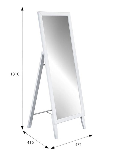 Напольное зеркало в спальню BeautyStyle 29 (131х47,1х41,5см) Белый в Югорске - изображение 7