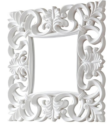 Навесное зеркало PU021 белое в Югорске - изображение