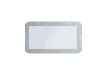 Зеркало прямоугольное Люкс, Флок Бентли светло-серый в Нефтеюганске