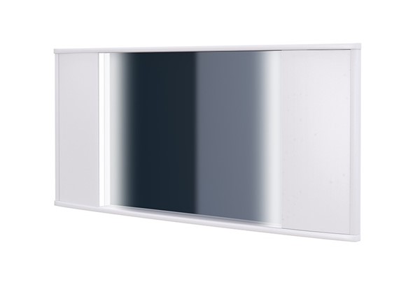 Зеркало прямоугольное Vittoria с подсветкой, Экокожа (Белый) в Урае - изображение