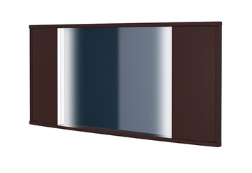 Зеркало прямоугольное Vittoria с подсветкой, Экокожа (Коричневый) в Нефтеюганске