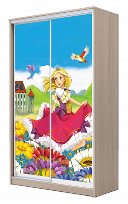 Детский шкаф-купе ХИТ 24-4-15-77-11, Принцесса, шимо светлый в Урае - изображение