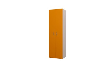 Детский 2-дверный шкаф 600 ДО Млечный дуб, Оранжевый в Радужном