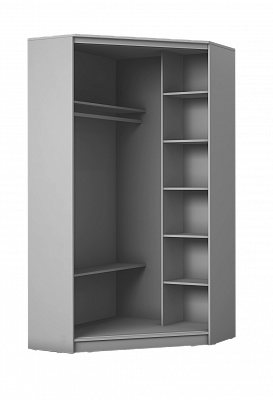 Детский угловой шкаф-купе Хит-У-24-4-77-29, Панда, Белый в Сургуте - изображение 1