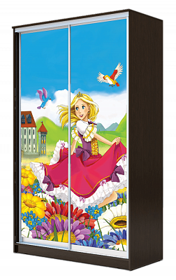 Детский шкаф-купе ХИТ 24-4-12-77-11, Принцесса, венге в Когалыме - изображение