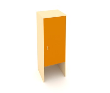 Детский шкаф-пенал ДП-2 Беж + Оранжевый в Лангепасе